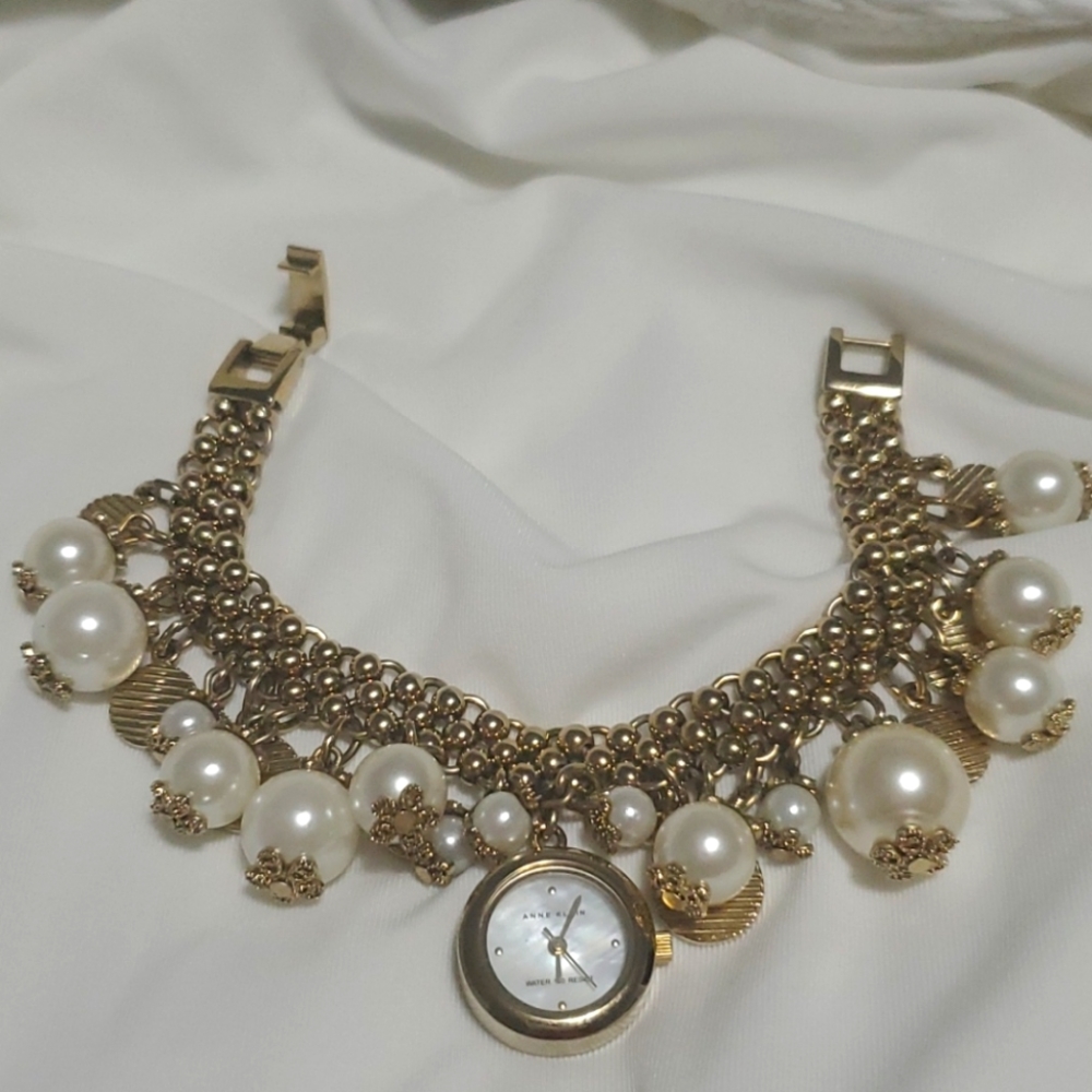 Gold Anne Klein bracelet/watch